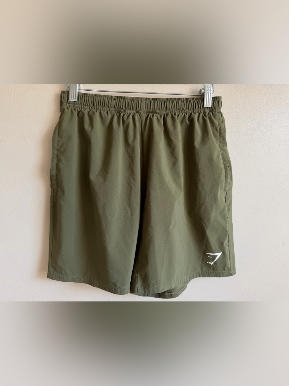 Men’s Gymshark Olive Green Workout Shorts Size Medium